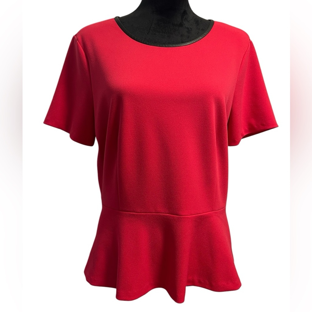 DKNY hot pink peplum Top Blouse